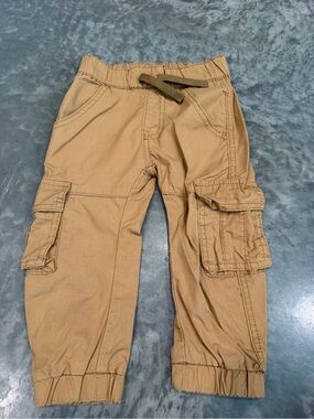 deux par deux Tan Cargo Jogger Pants for Kids
